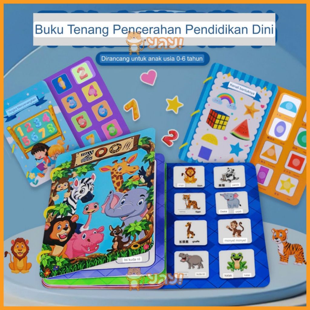 Jual YAY! QUIET BOOK buku edukasi sensor motorik mengenal warna orang ...