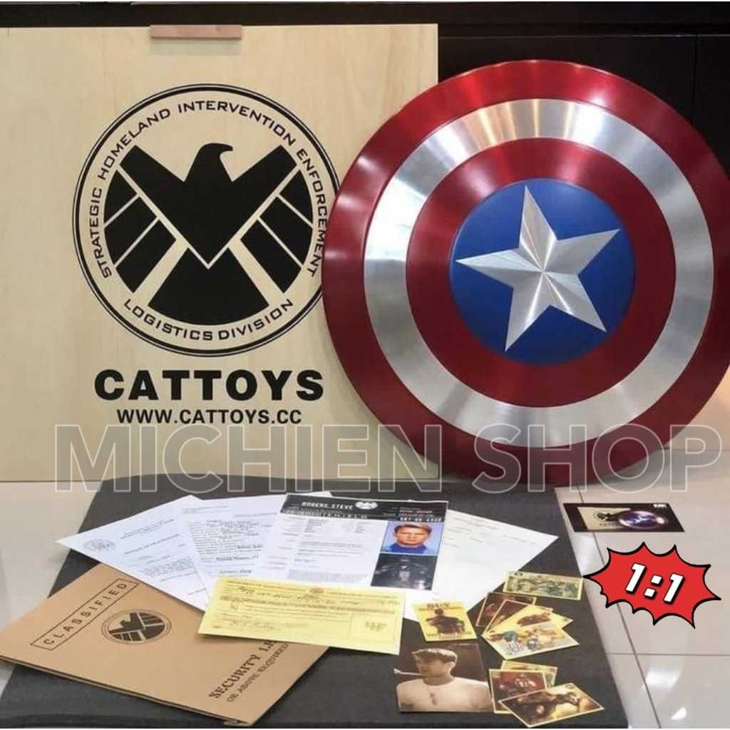 キャプテンアメリカ シールド cattoys 盾 レプリカ 新品 プロ hZ8q 1/1