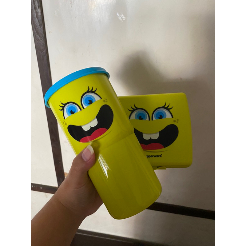 Jual Smile Lunch Set Hijau-Merah Tupperware Tempat Bekal / Tempat Makan ...