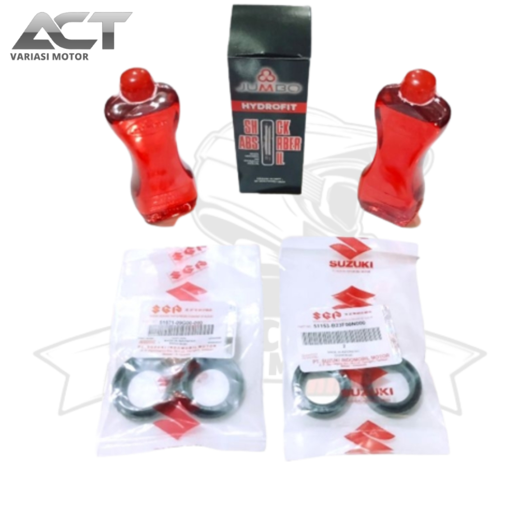 Jual Seal Shock Depan Seal Abu Set Oli Jumbo 200 ml Satria FU Shogun