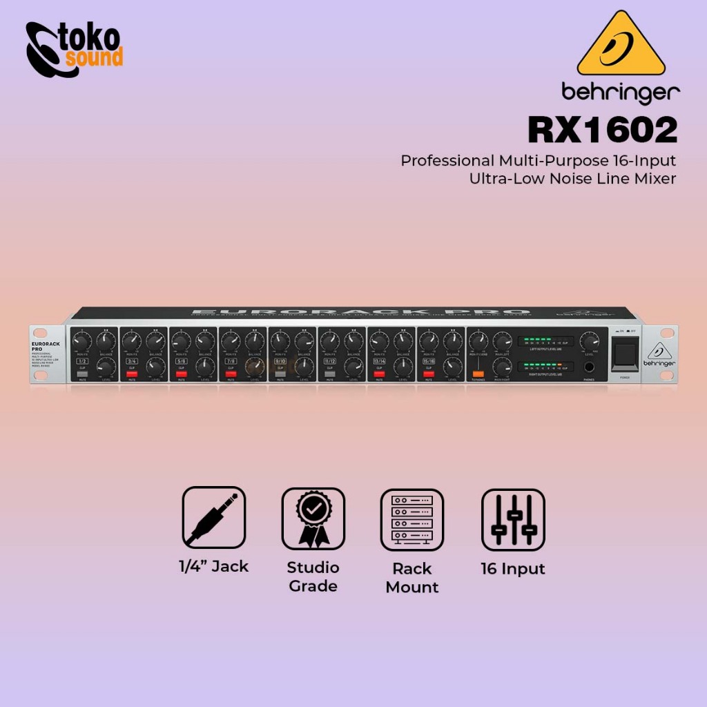 Jual Behringer RX1602 V2 Rackmount Line Mixer Shopee Indonesia