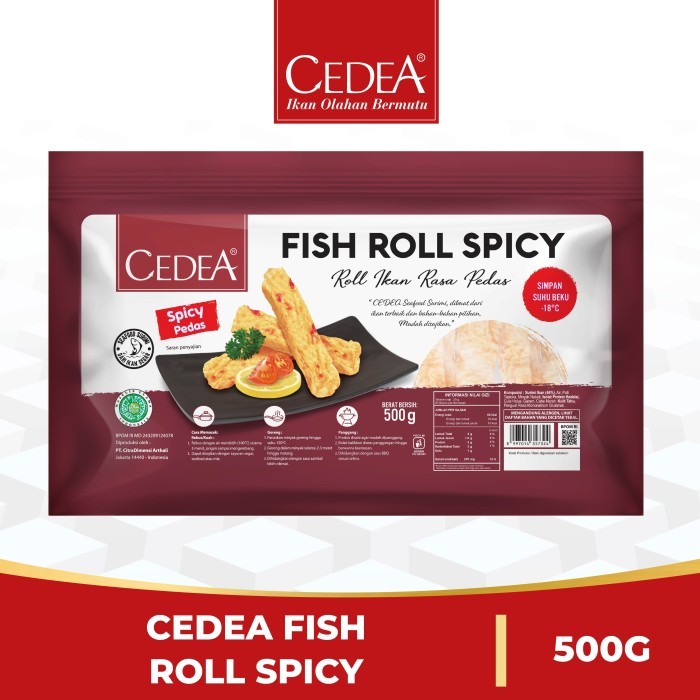 Jual Cedea Fish Roll Spicy 500gr Olahan Ikan Frozen Shabu Suki