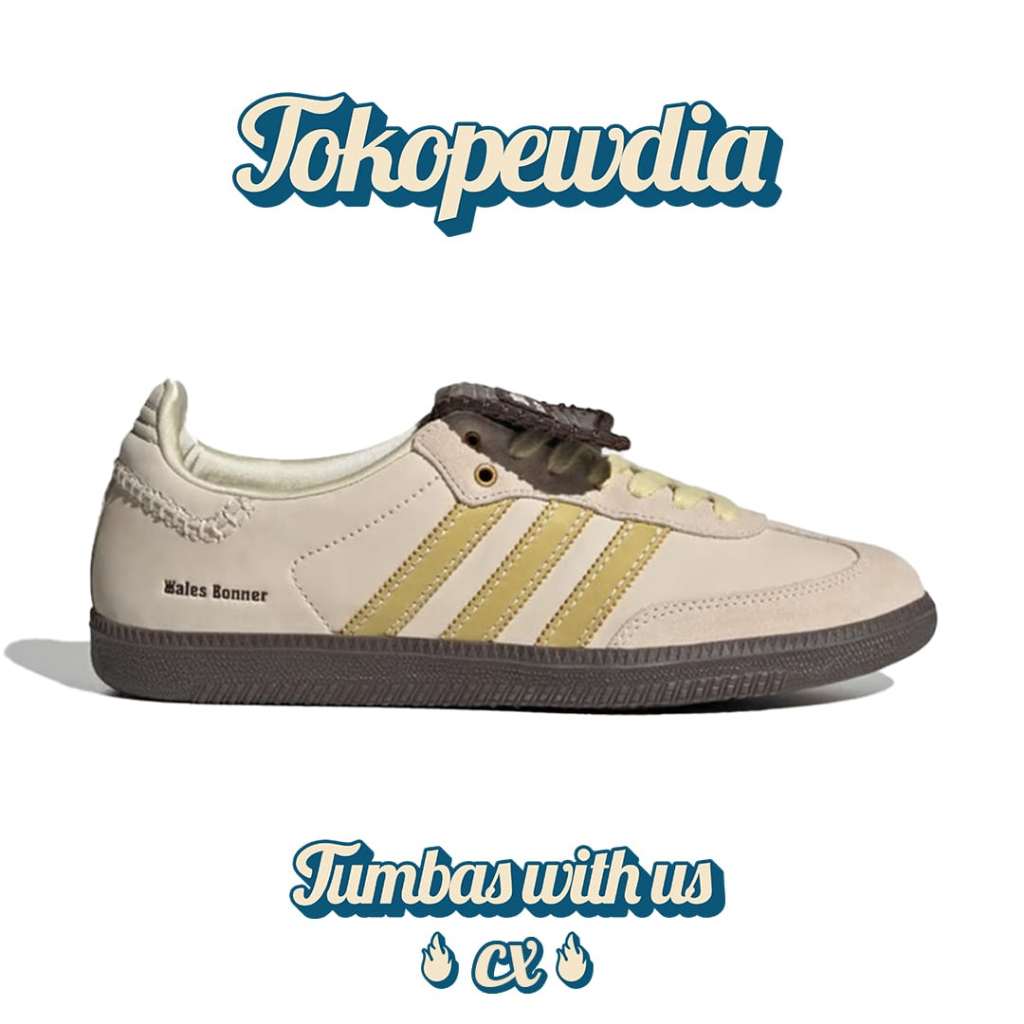 Jual Adidas Samba Wales Bonner Ecrtin Brown Yellow | Shopee Indonesia