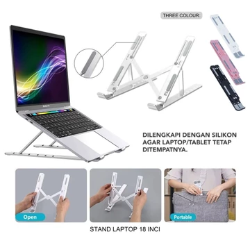 Dudukan Stand Holder Laptop Macbook Notebook IPAD Foldable Adjustable