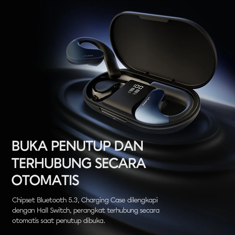 VIVAN OWS Open Ear True Wireless Earbuds IP65 Dual ENC Audio Hi-Dynamic Bluetooth 5.3 SPORT X