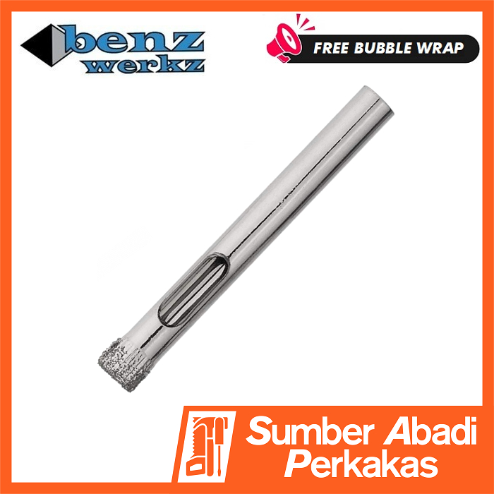 Jual BENZ Diamond Hole Saw 6mm Cutter Mata Bor Intan Kaca Glass Granit ...