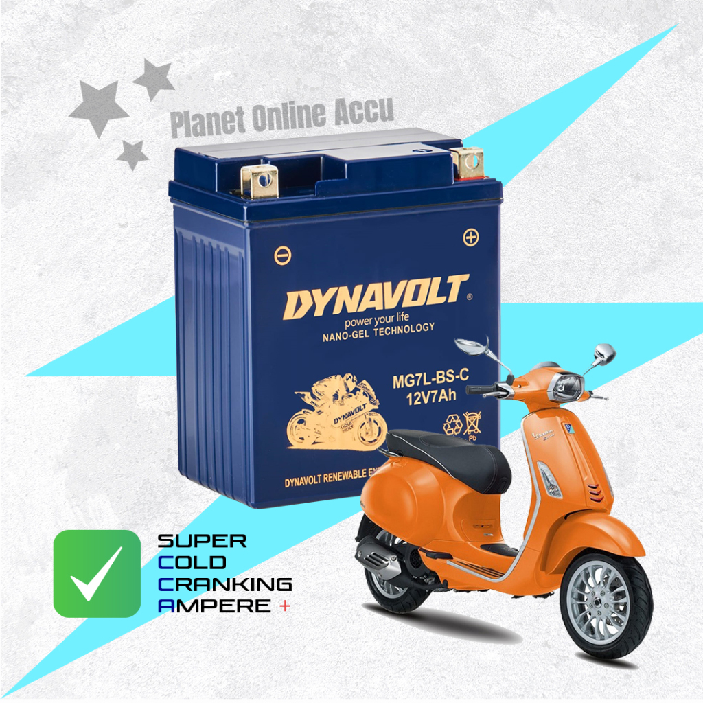 Jual Aki Motor Dynavolt Nano-Gel Technology MG7LBSC Xmax Vespa Yamaha