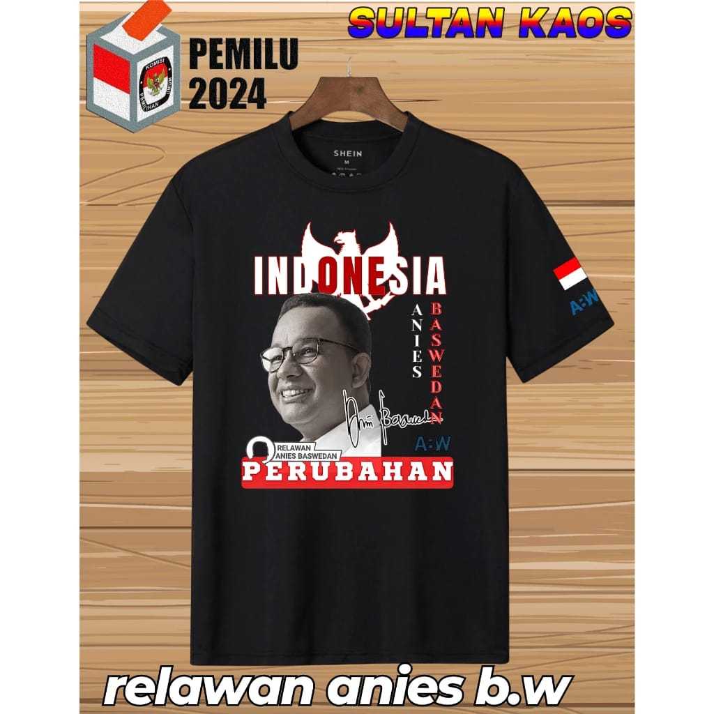 Jual Kaos Anies Baswedan Presiden 2024 Indonesia Unisex Shopee Indonesia