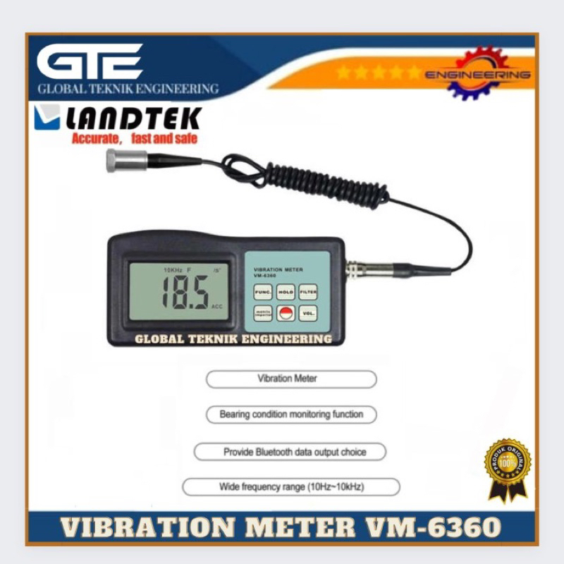 Jual Vibration Tester Landtek VM6360 Software & RS232 Gauge VM6360