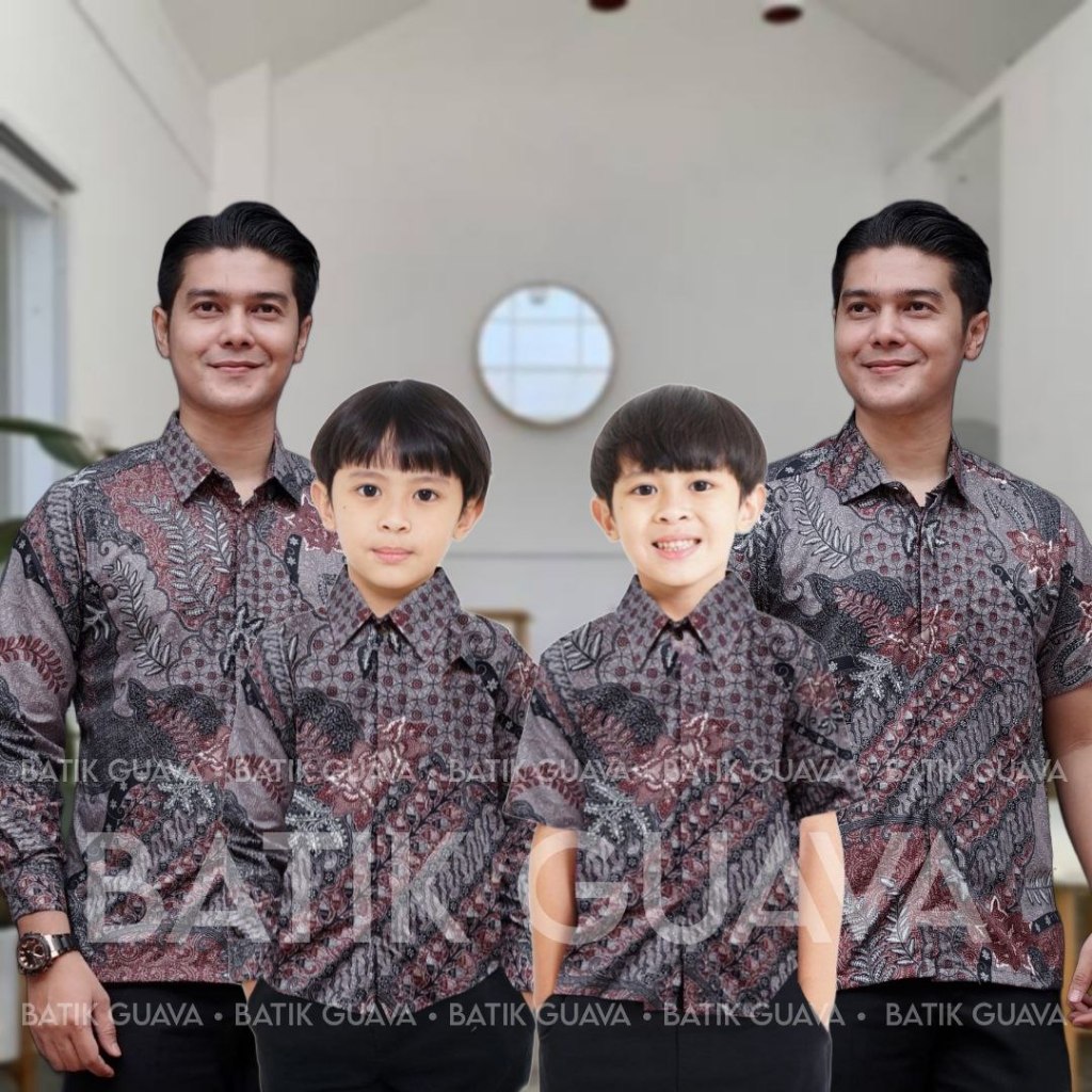 Jual BATIK GUAVA - Couple Sweet Batik Couple Ayah Dan Anak Laki-laki ...