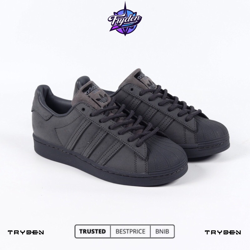 Jual Sepatu Sneakers Adidas Superstar Suede Dark Grey Shopee Indonesia