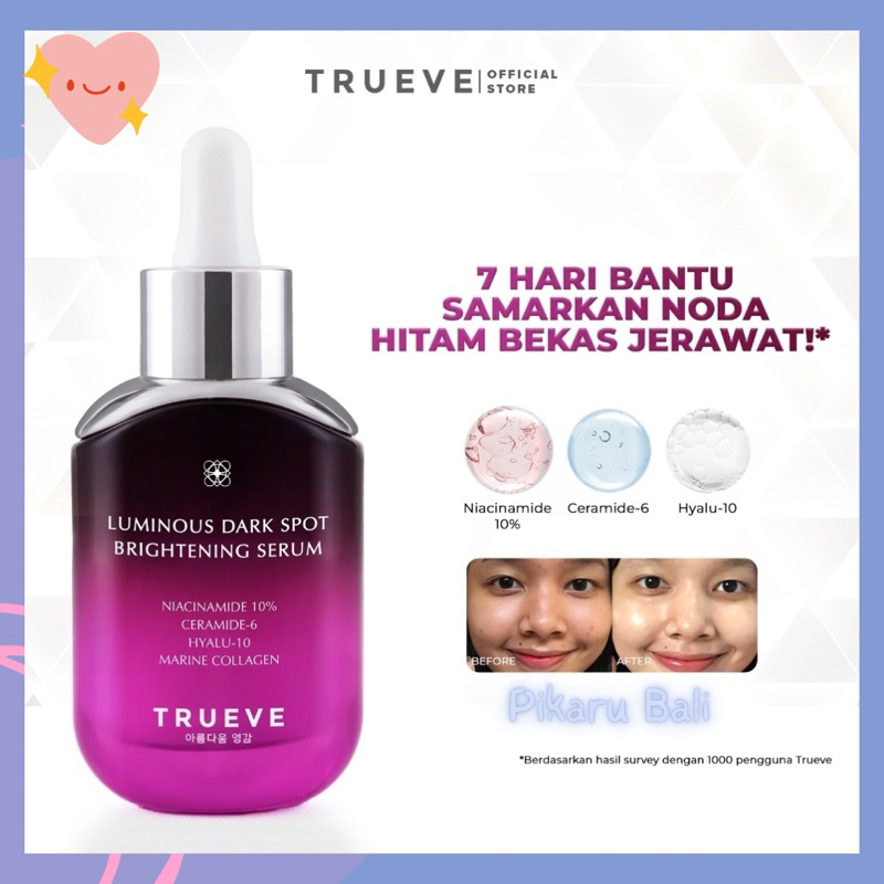 Jual Serum wajah TRUEVE NIACINAMIDE 10% & CERAMIDE Brightening Serum 30 ...
