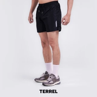 Terrel sportswear Basic Short Black Celana pendek olah raga dry fit lari running gym pria