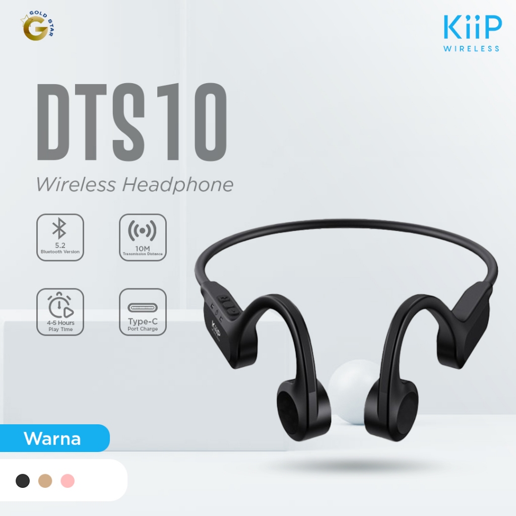 KiiP Wireless DTS10 Bluetooth Earphone Bone Conduction Headset Headphone