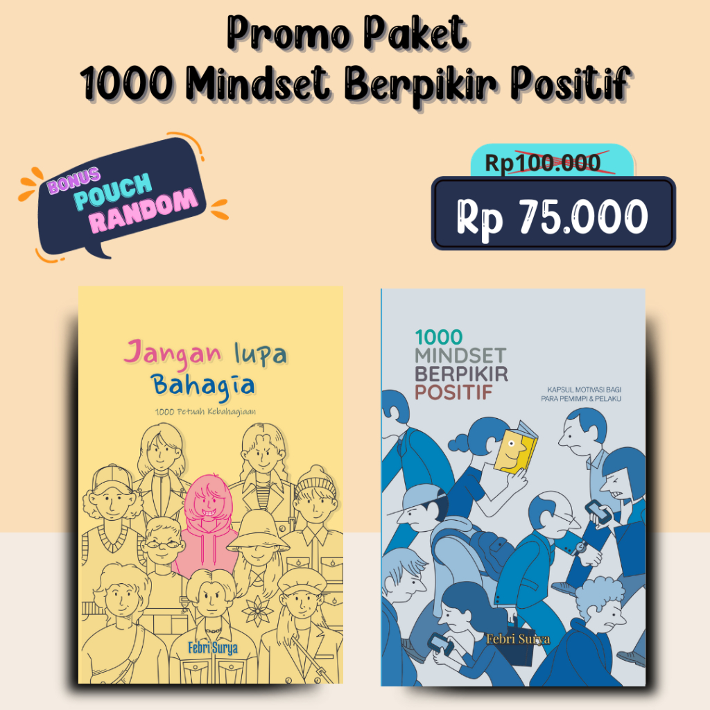 Jual Paket Buku Motivasi 1000 Mindset Berpikir Positif | Shopee Indonesia