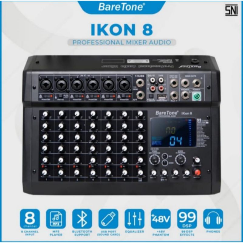 Jual Mixer Audio 8 channel professional BareTone ikon 8 ikon8 Shopee