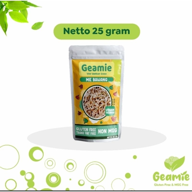 Jual Mie Bawang Geamie Snack Gluten Free Non MSG 25gr | Shopee Indonesia