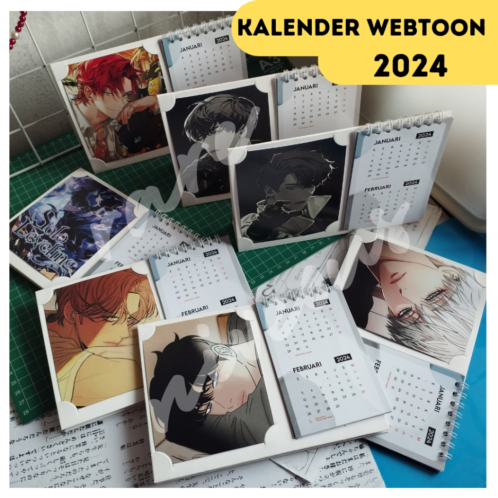 Jual Kalender Meja WEBTOON 2024 anime manhwa manga Eunhyuk Dohwa Dokja