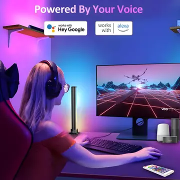 Lampu LED Magic Color Dekstop Gaming RGB Light Bar Strip Rechargeable AH087