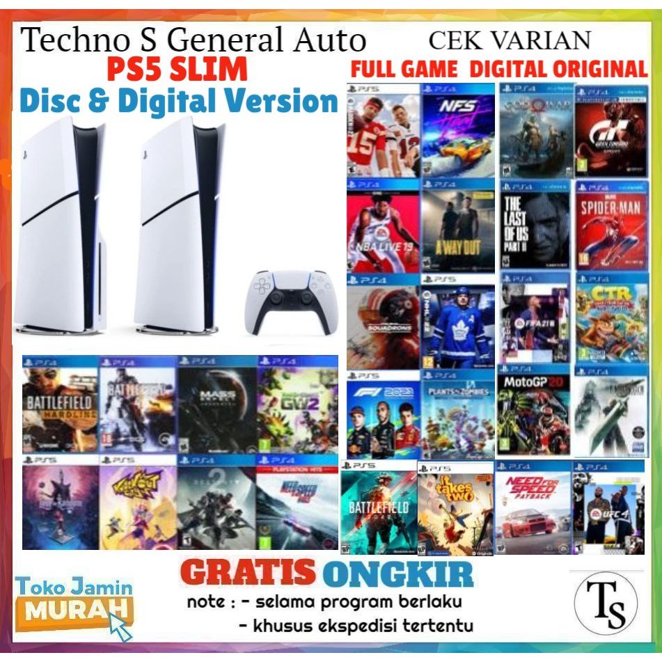 Jual Sony Playstation 5 Slim Disc Digital Version / PS5 Slim Digital