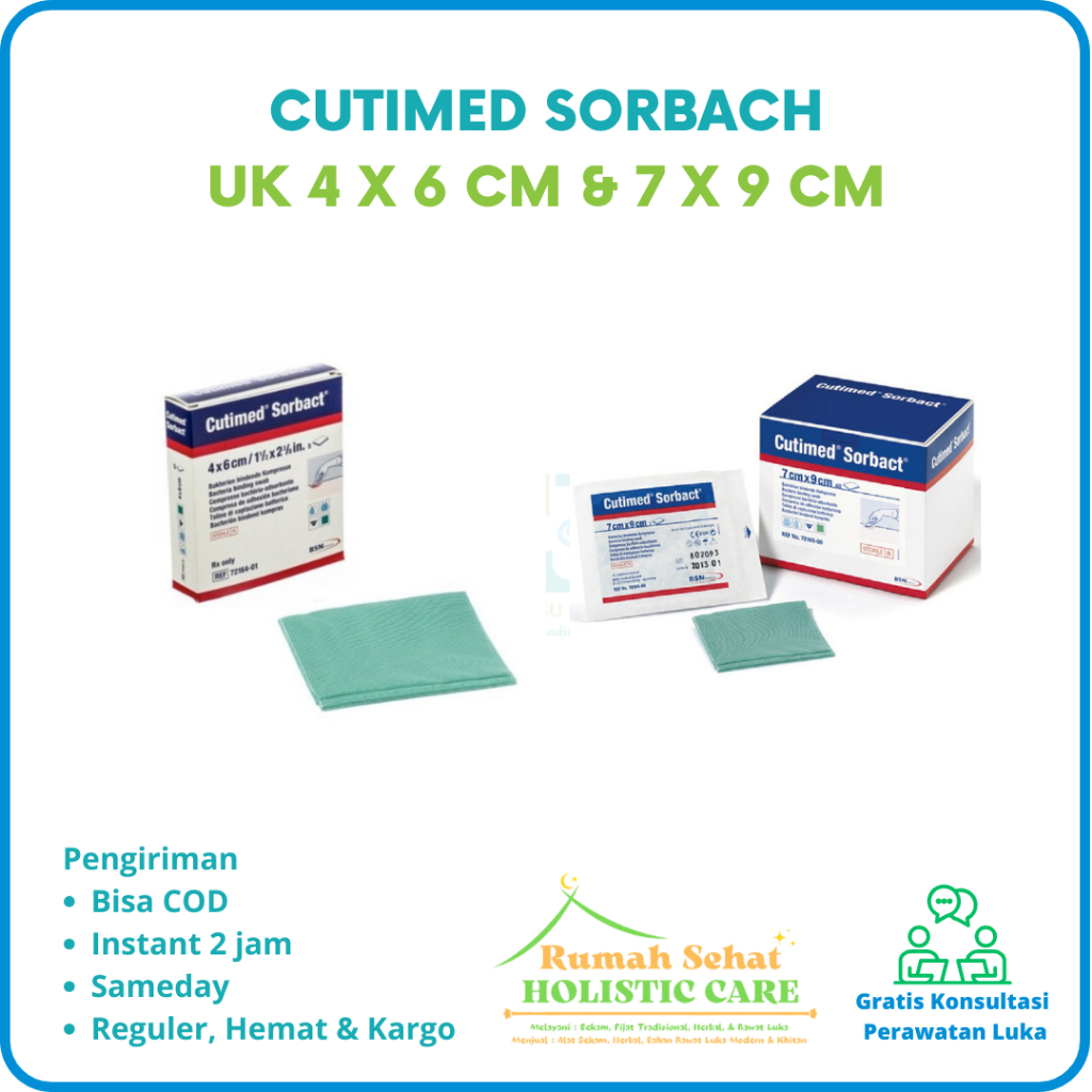 Jual Cutimed Sorbact Swab / Dressing luka yang mengikat bakteri