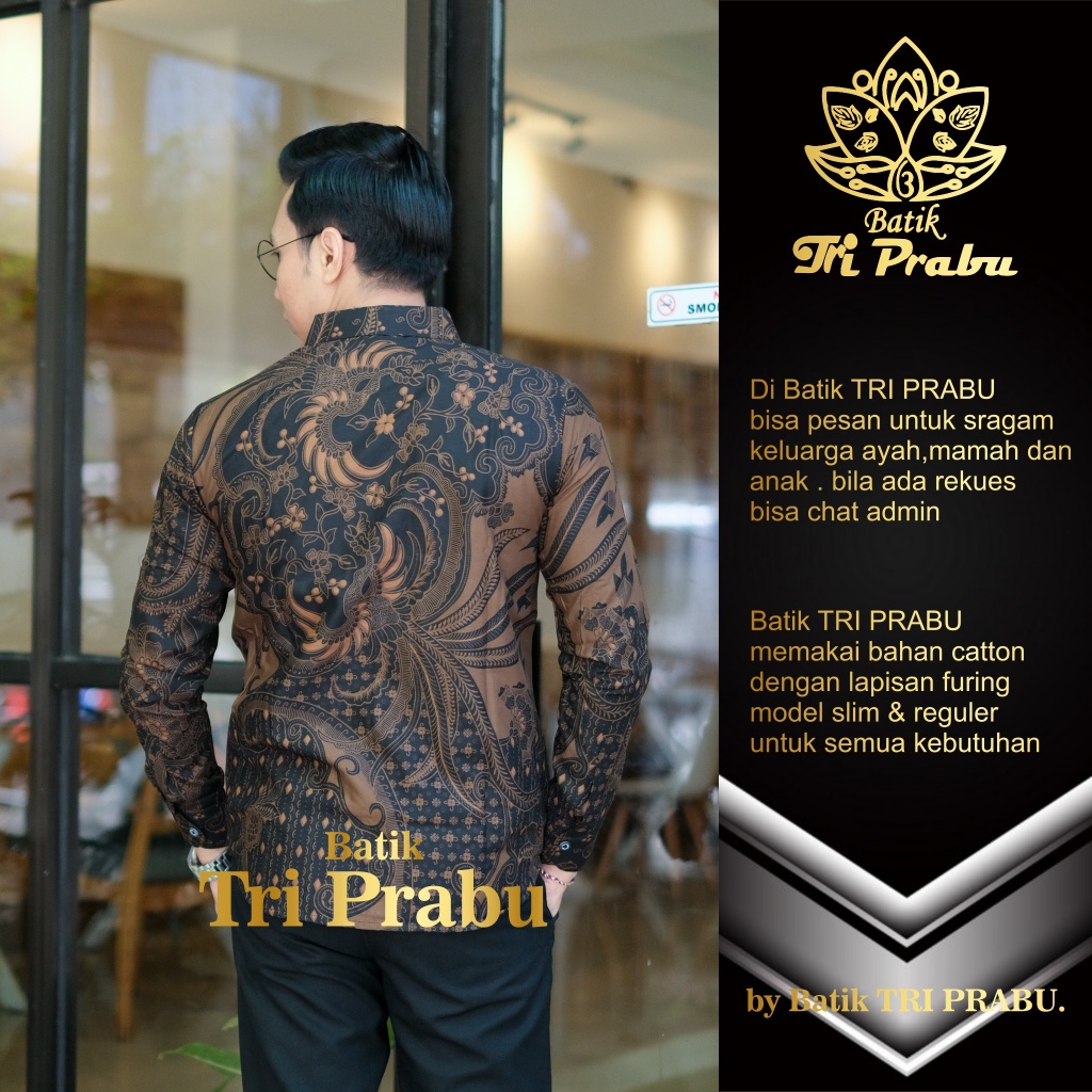 Jual Batik Premium Motif Rama Pria Lengan Panjang Slim Fit | Shopee ...