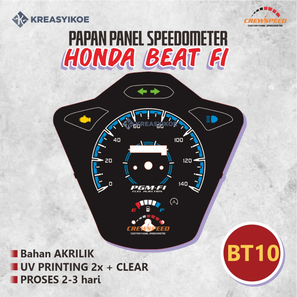 Jual Papan Panel Speedometer Honda Beat Fi Beat Fi Esp Beat Pop Custom Desain Shopee