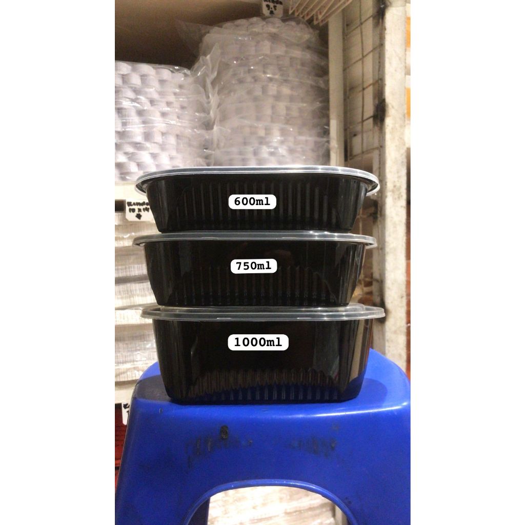 Jual THINWAL/CONTAINER OVAL HITAM/50PC | Shopee Indonesia