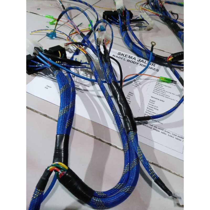 Jual kabel body tiger, mp,scorpio. serat warna | Shopee Indonesia