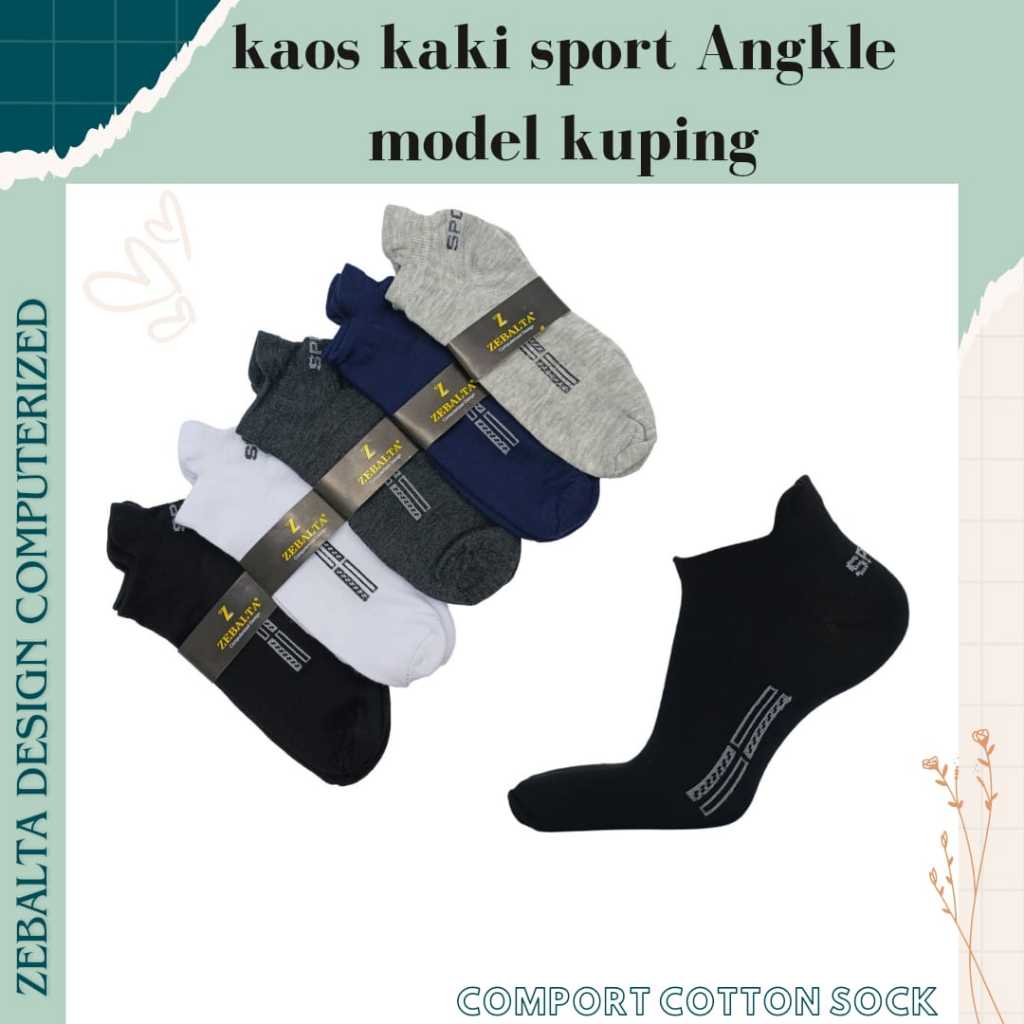 Jual Zebalta Sport Pendek Kuping Kaos Kaki Sport Pendek Kaos