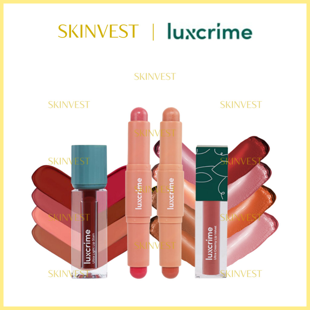Jual LUXCRIME Lip Ultra Light Stain Creamy Velvet Duo Lipcare Balm