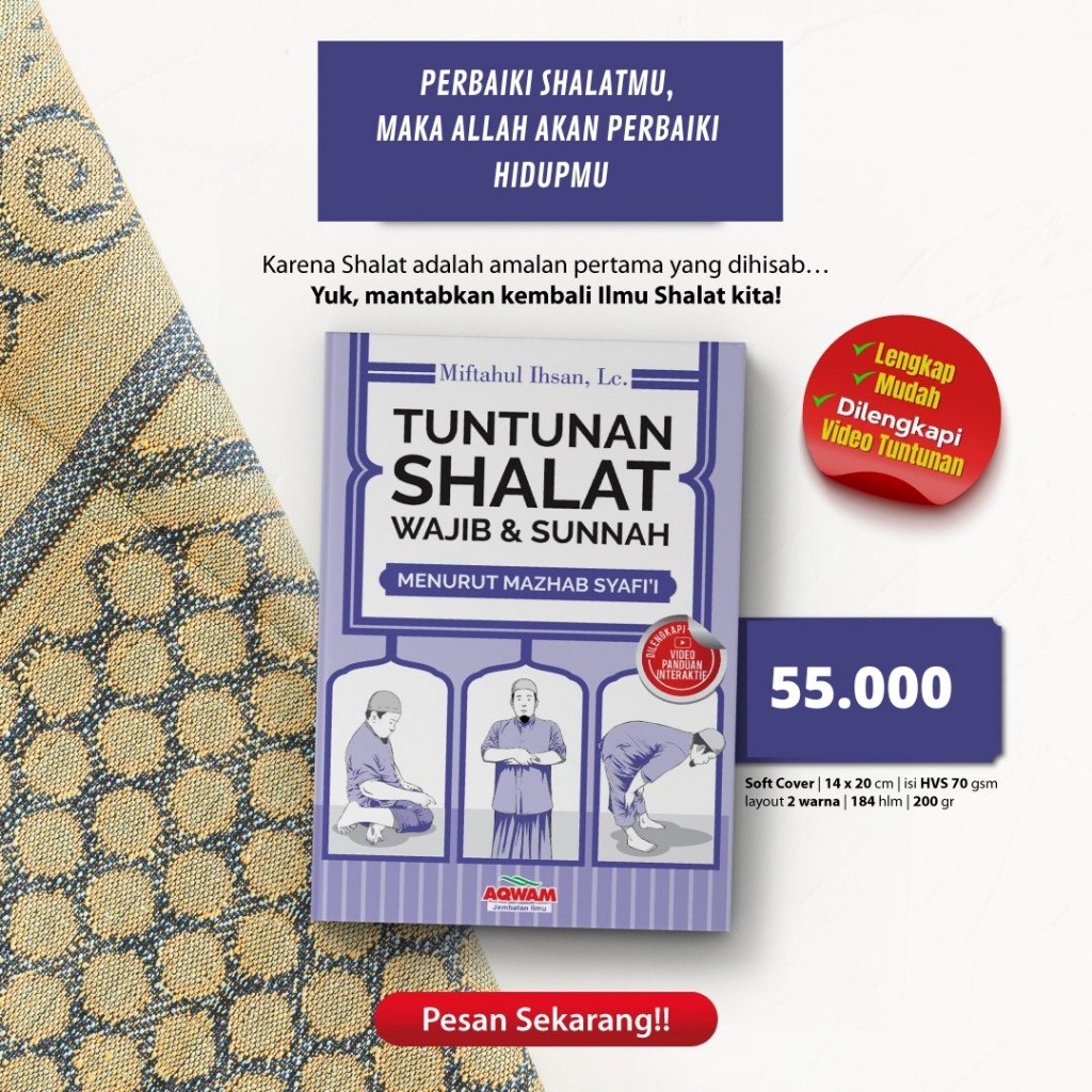 Jual Buku Tuntunan SHALAT Wajib Dan Sunnah Mazhab Syafii Miftahul Ihsan ...