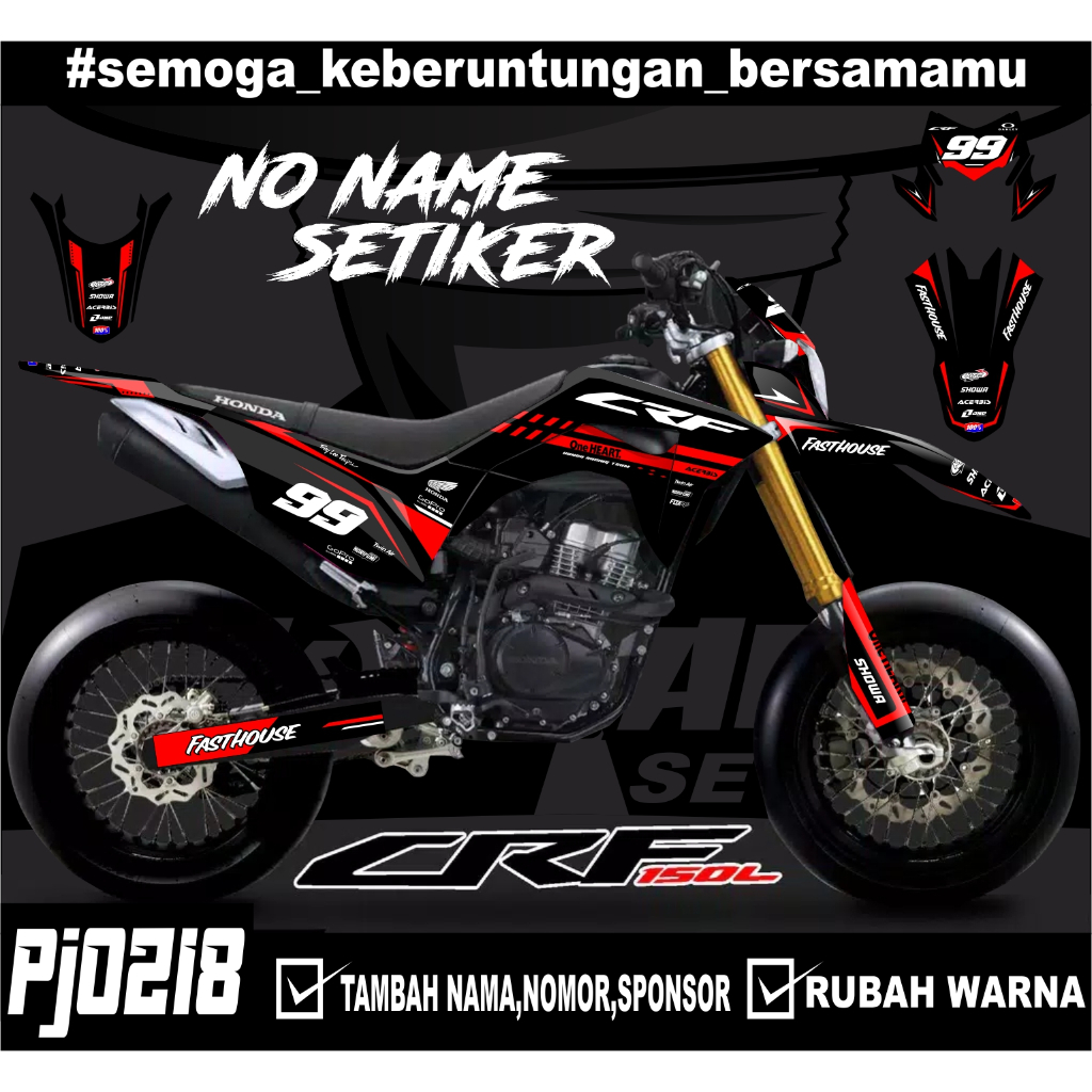 Jual Sticker Setiker Stiker Decal Crf L Pj Minimalis Fullbody