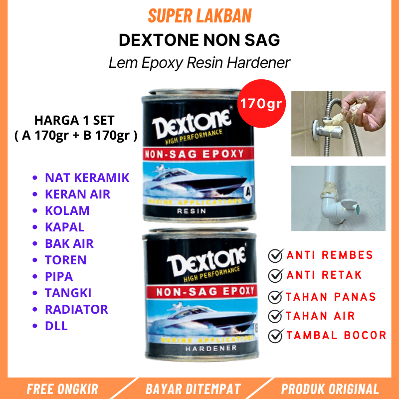 Jual Perekat Anti Bocor Epoxy Dextone Non Sag Gr Resin Hardener Lem Nat Anti Rembes