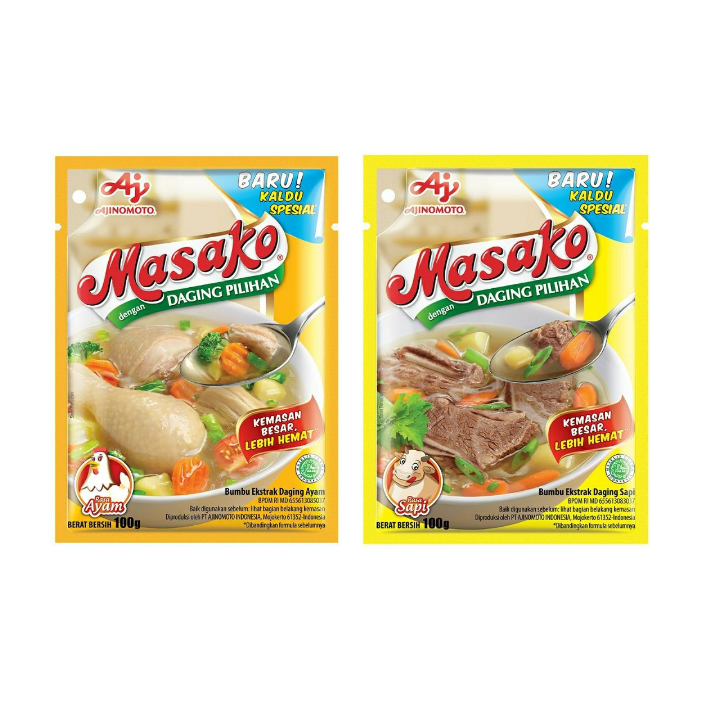 Jual MASAKO AYAM & SAPI Penyedap Rasa 100gr | Shopee Indonesia