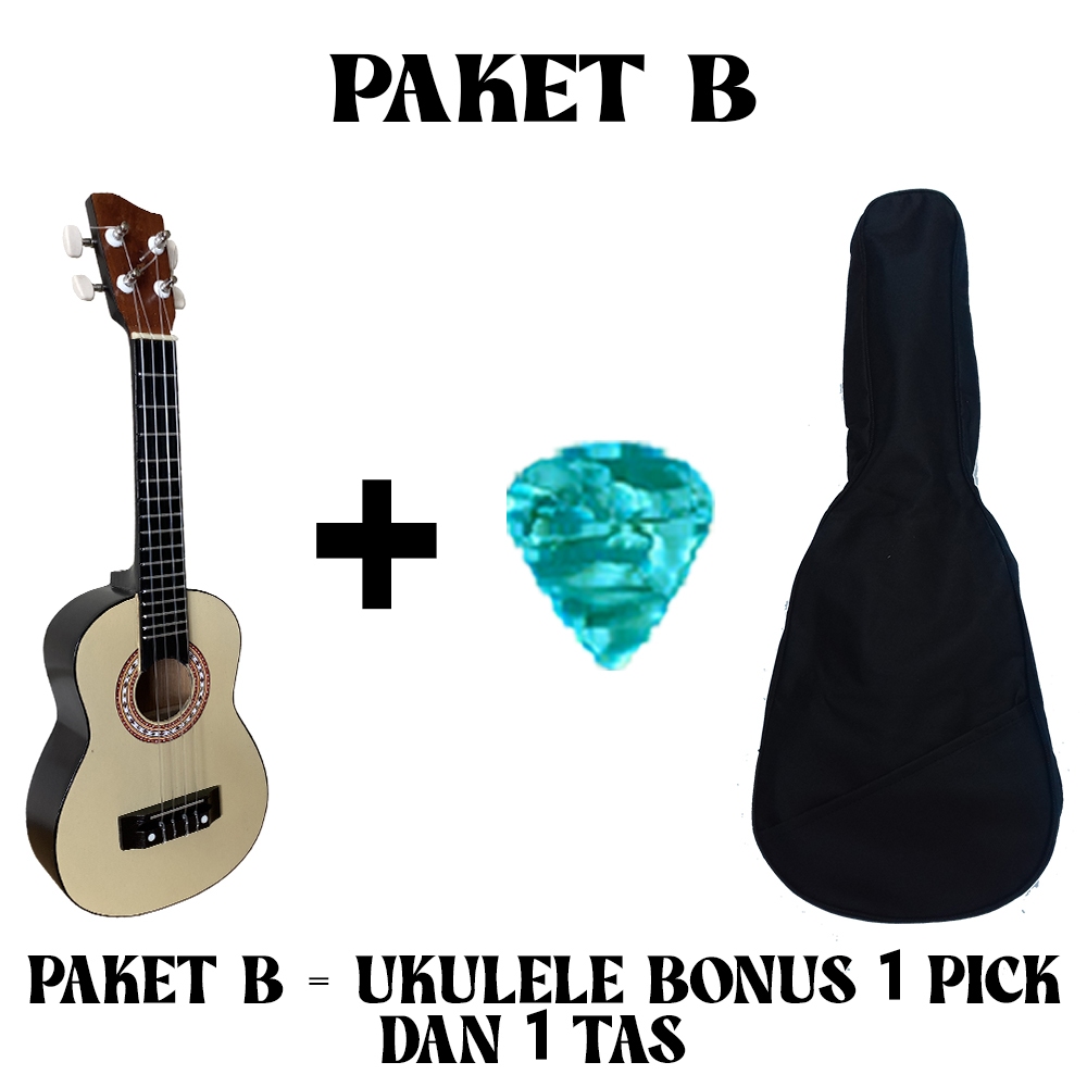 Jual Ukulele Senar 4 AKUSTIK dan ELEKTRIK Paket TERLENGKAP PACKING Shopee Indonesia