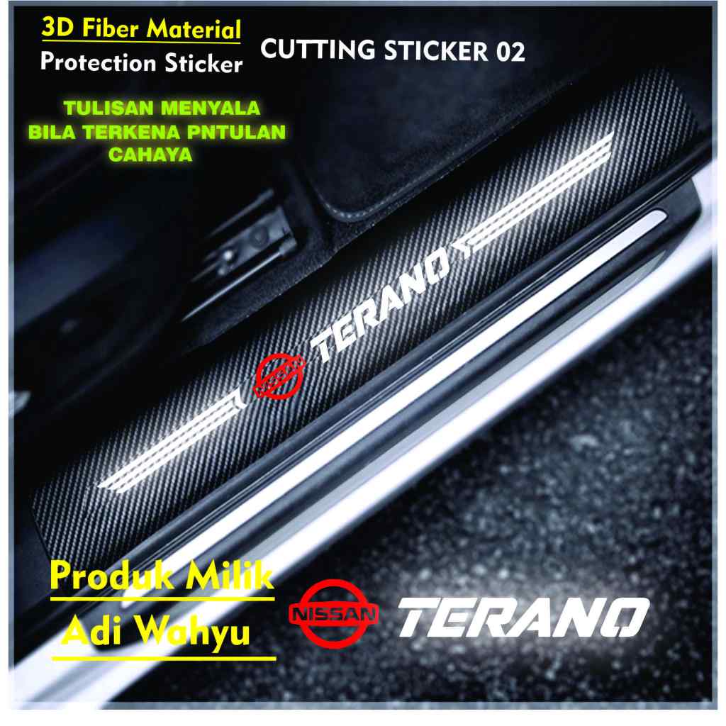 Jual Sticker Sill Plate Carbon D Mobil Terano Sticker Karbon D Pelindung Pijakan Bumper Bagasi