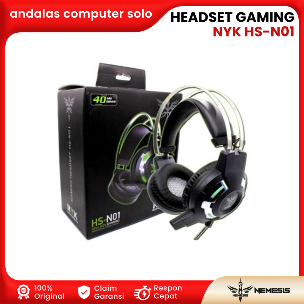 Jual HEADSET HEADPHONE EARPHONE GAMING GAME NYK RGB LED LAMPU NYK ...