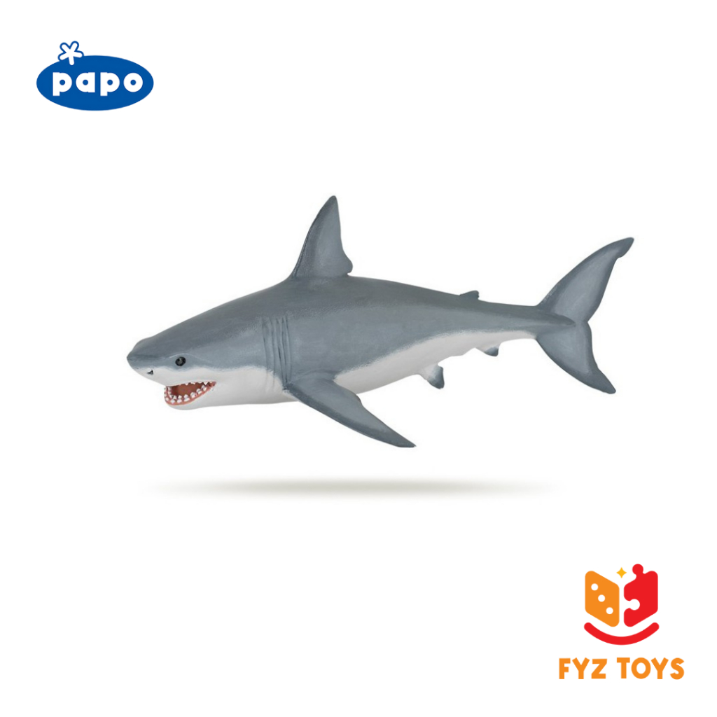 Jual PAPO - White Shark - Animal Figurines | Shopee Indonesia