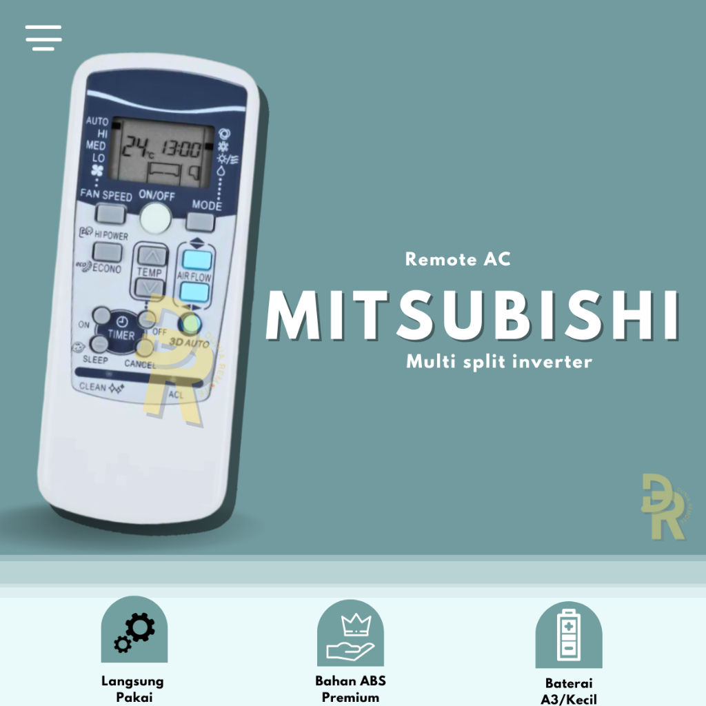 Jual Remot Remote AC Mitsubishi electric UNIVERSAL MULTI 8015 ...