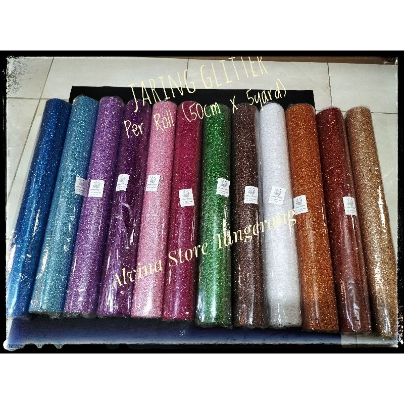 Jual Kertas Buket Jaring Glitter Pembungkus Bunga Kado Dan Dekorasi