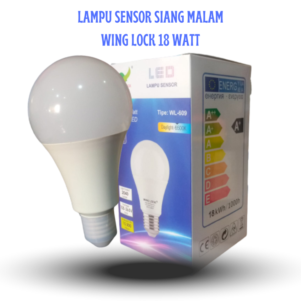 Jual LAMPU LED SENSOR CAHAYA 18 WATT WING LOCK LAMPU SENSOR CAHAYA ...