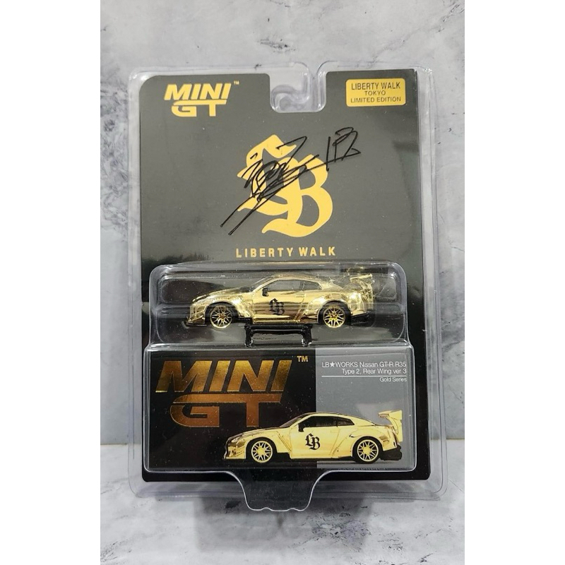 Jual Mini GT LBWK Nissan 35GT-R R35 Type 2, Rear Wing ver 3 Gold Tokyo ...