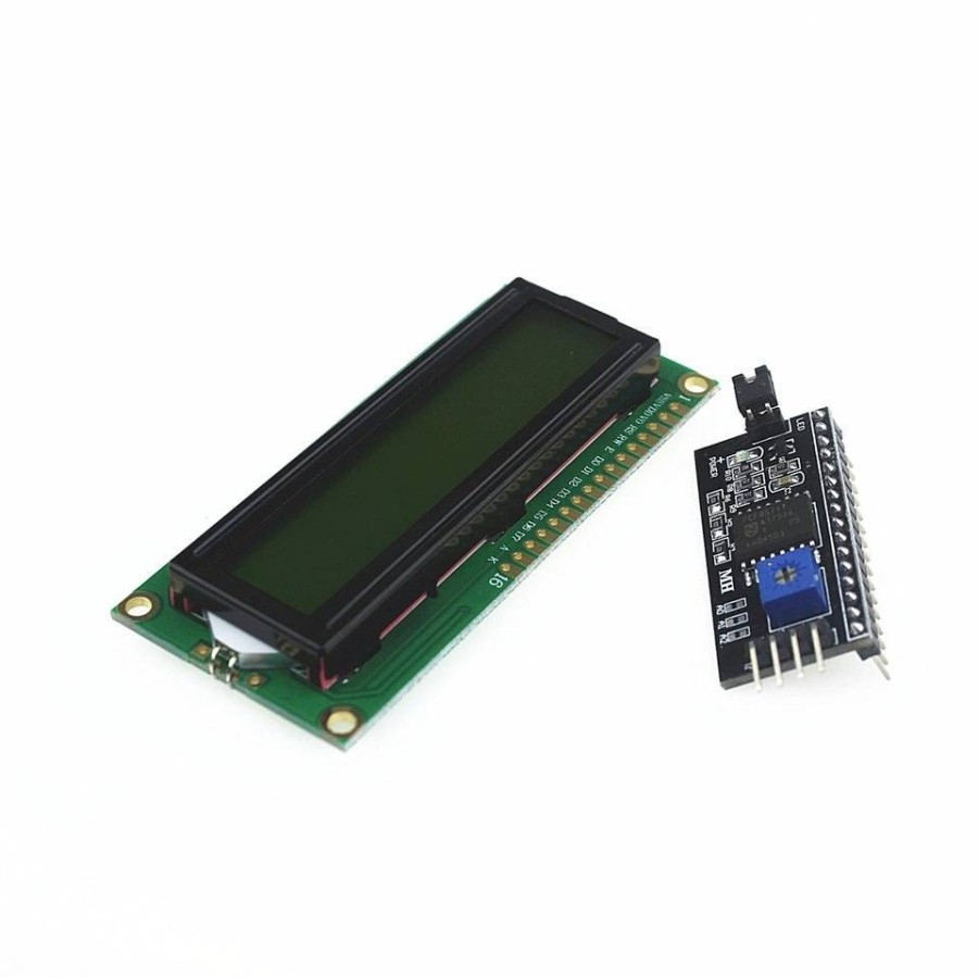 Jual LCD 1602 Green + i2C module for Arduino | Shopee Indonesia