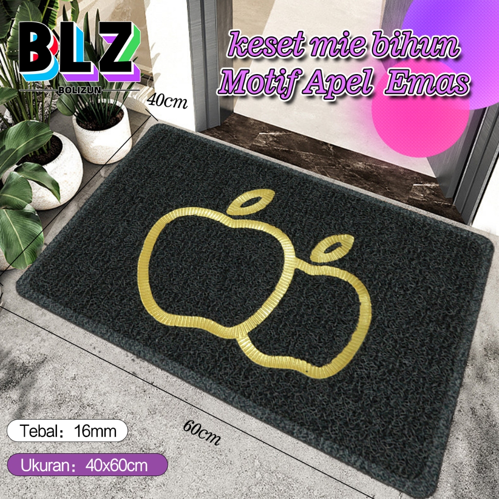 Jual BOLIZUN Keset Karpet Anti Slip PVC Mie Bihun 40x60 cm Motif Apel 2 ...
