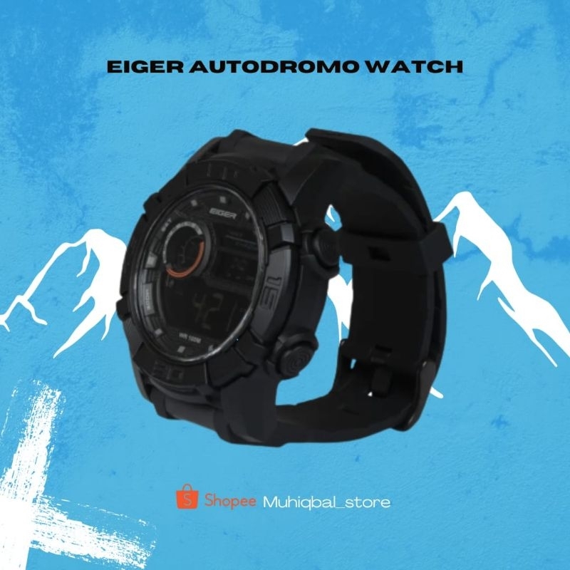 Jual EIGER AUTODROMO WATCH, (Baru) Black | Shopee Indonesia