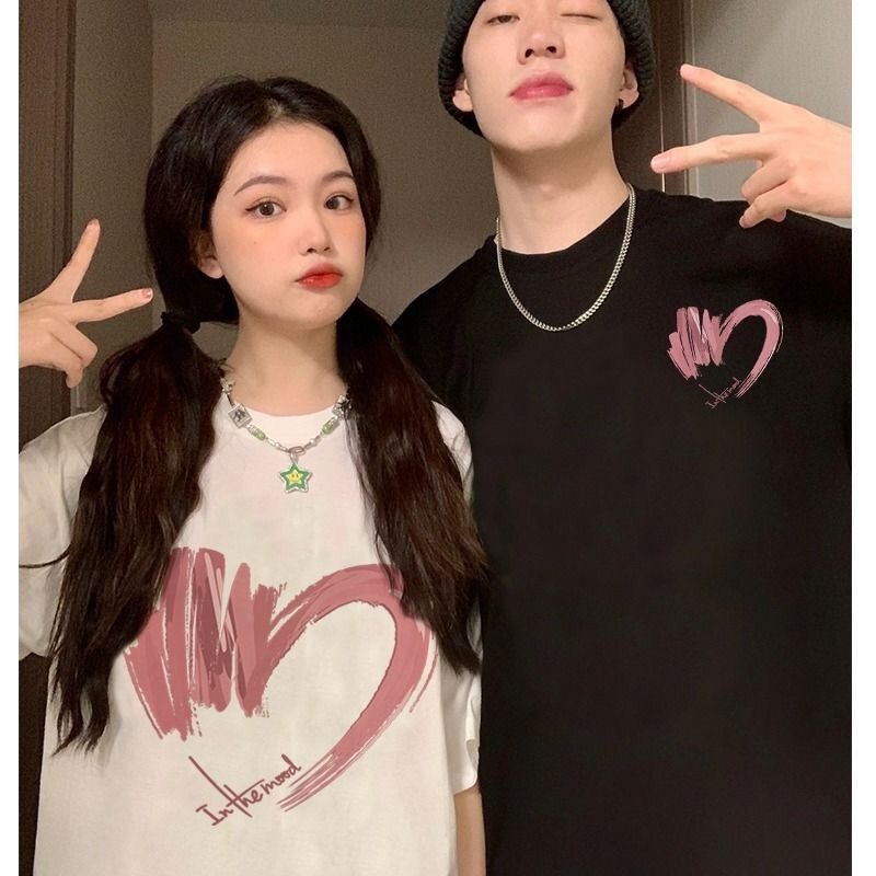 Jual Tshirt couple MOOD LOVE gambar love hati kapelan sama pacar baju