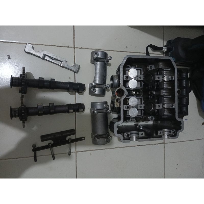 Jual blok block head mesin atas cylinder lengkap full isi noken as klep ...