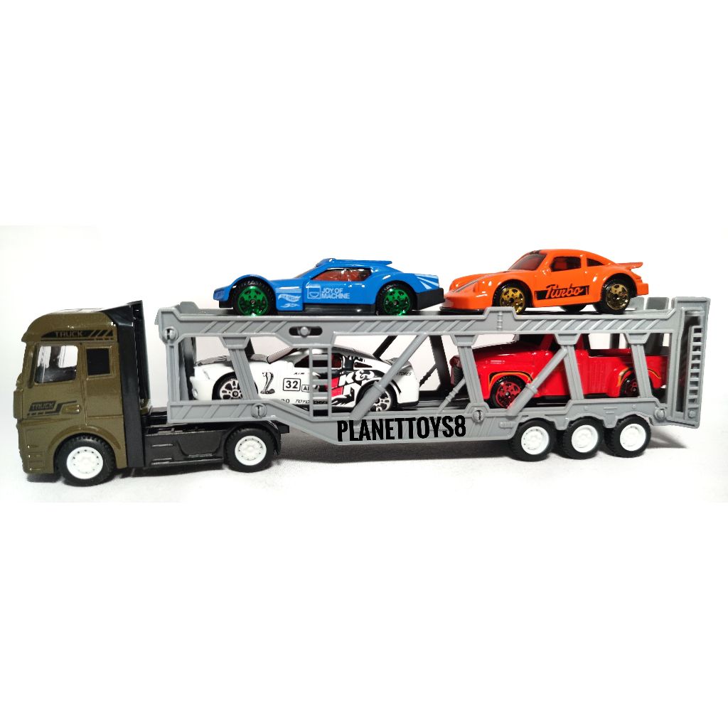 Jual Diecast Truk Pengangkut Mobil Car Carrier Container Mainan Anak ...