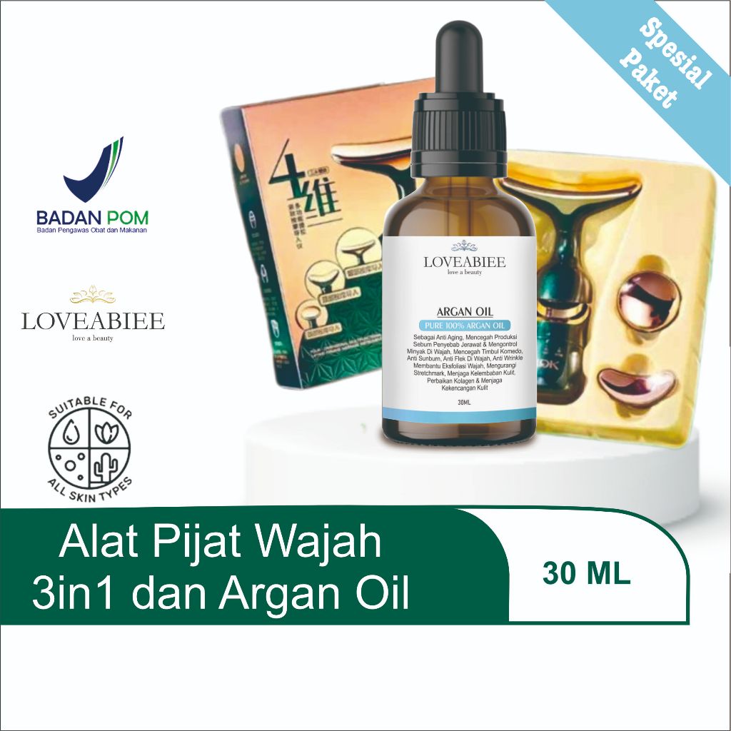Jual Loveabiee Paket Argan Oil 30 ml (untuk anti aging, keriput, garis